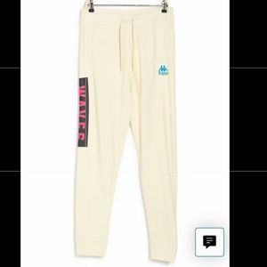 KAPPA brand new mens unisex Jogger sweat pants sweatpants cream off white color